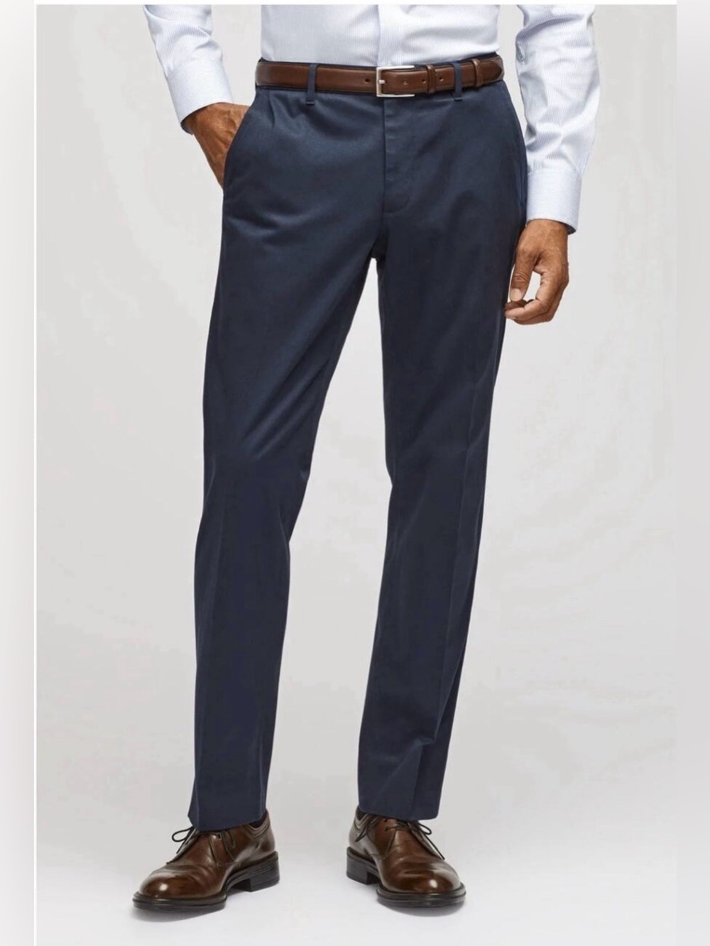 Bonobos Men’s Weekday Warrior Tailored Fit Dress Pants Monday Blue 30x34 Office